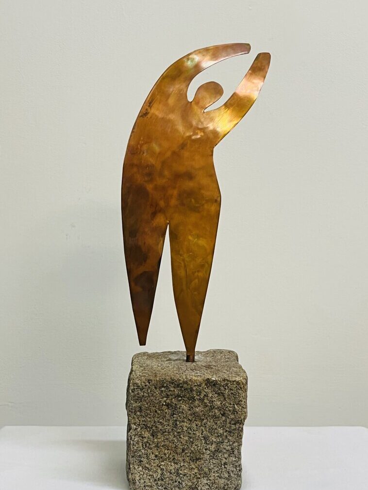 Celebrate copper sculpture