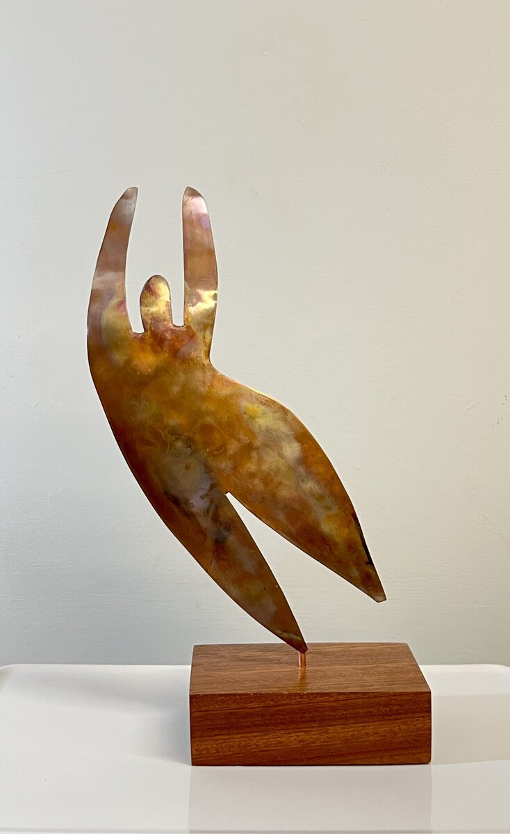 Light Hearted copper sculpture