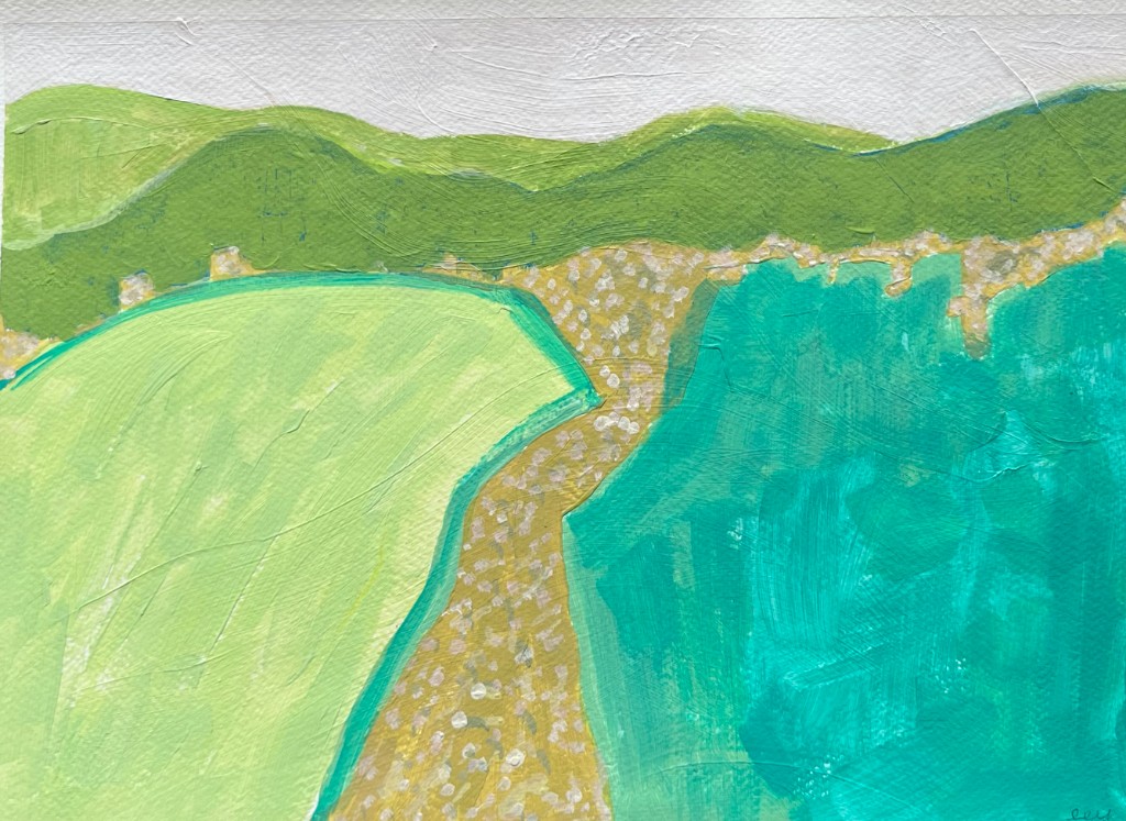 Pebble Path acrylic painting