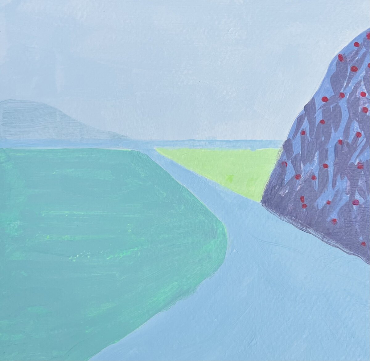 Blue Runway acrylic painting